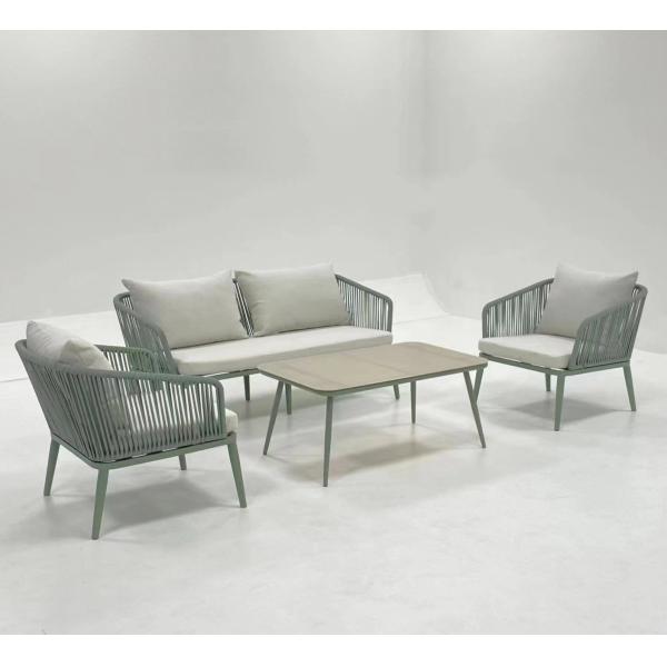 Mail Packing Outdoor Garden Furniture Set with Lounge Sofa and Rope Furniture