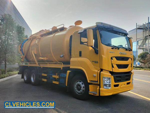 ISUZU GIGA Waste water Vacuum Truck 460hp 6x4 Heacy Duty 25ton