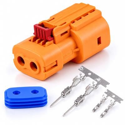 EV High Voltage Interlock Connector 2 Pin Straight Type for Energy Storage &