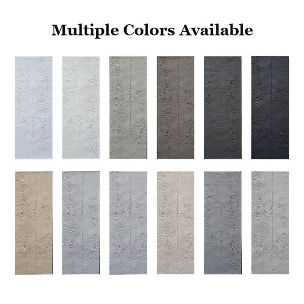 Textured PU Stone Cement Concrete Board 3D Artificial Wall Panel For Shop Exterior