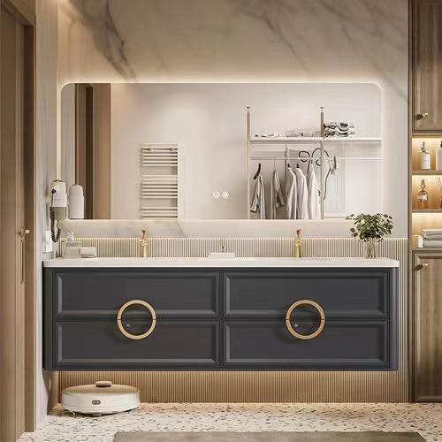 Design High End Bathroom Vanity with Modern Bathroom Cabinets and Basin Included
