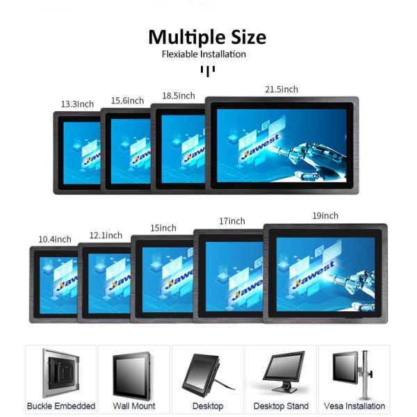Капацитивный сенсорный экран 18,5 дюйма Промышленный планшетный компьютер с алюминиевым корпусом без вентилятора