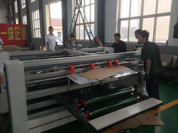Double Pieces Die Cutting Corrugated Carton Folding And Gluing Machine