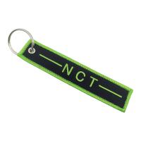 Double Sided Custom Embroidered Keychain High Contrast Embroidered Key Ring For NCT Fans