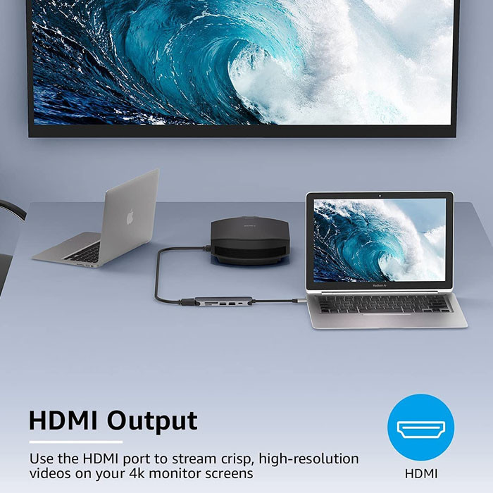 Переходник 5Gbps эпицентра деятельности HDMI USB c с читателем карты MicroSD TF