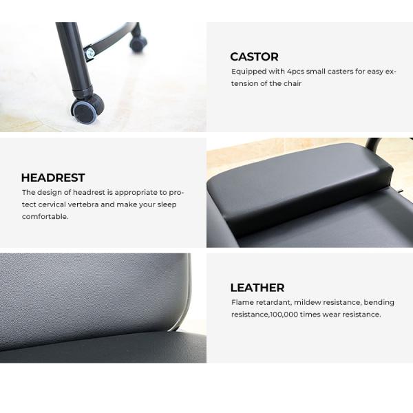 Foldable Patient Sleeping Reception Hospital Bedside Chairs