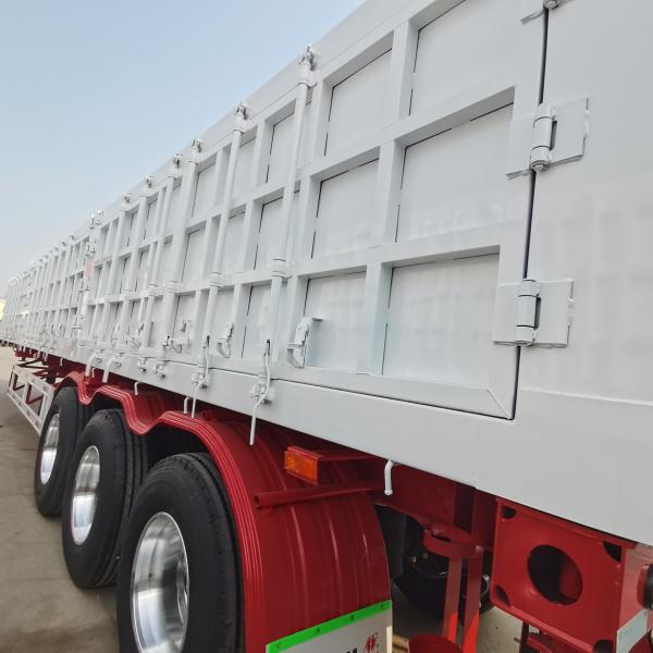 40FT Sidewall Board Box Drop Tipper Transport Heavy Cargo Truck Semi Trailer Customization