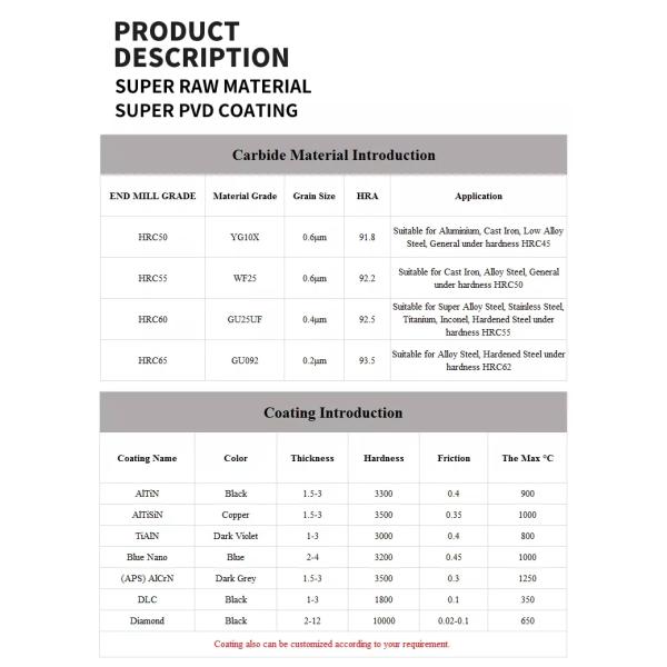2Flute Solid Carbide Ball Nose End Mill Uncoated For Aluminium