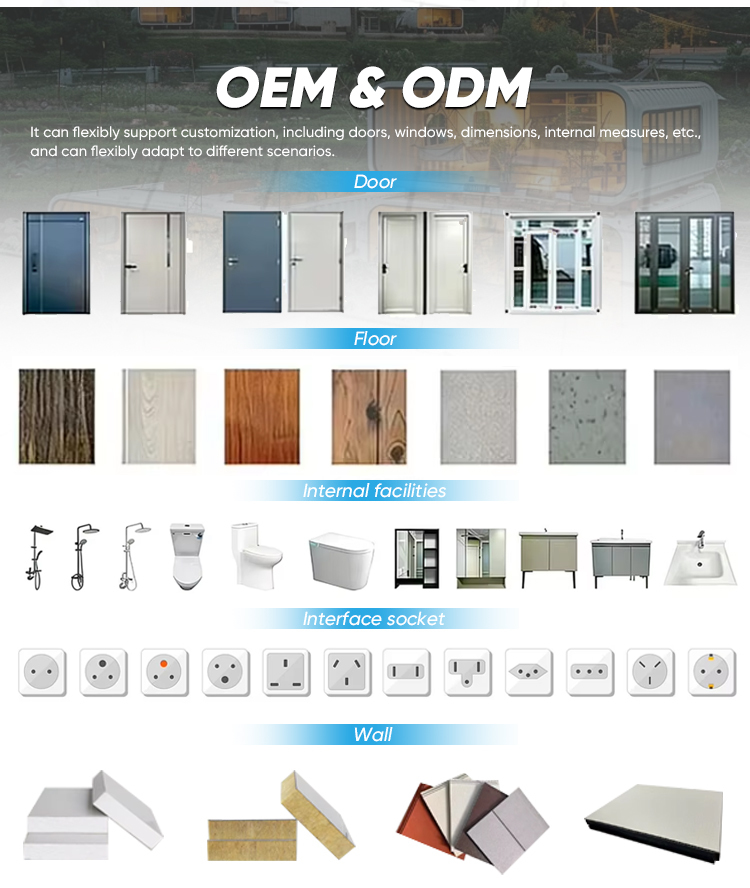 Construction Site Temporary Office Quick Assembly Bolt Connected Prefab Box House With Windproof Structure for Worker Dormitory