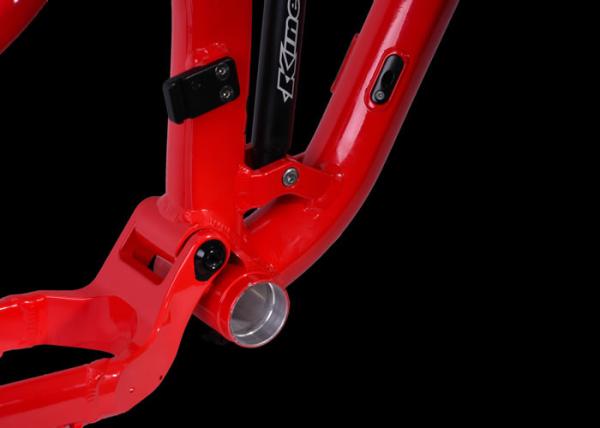 Red Mountain Full Suspension Bike Frame Aluminum Alloy With Robot - Man Welding