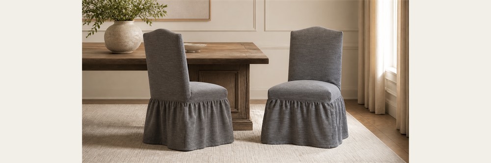 Fully Upholstered Skirted Dining Chair TR-H001