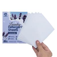 Fournisseur de nettoyage de linge Logo personnalisé Parfum lavande Bande de papier lessive enzymatique
