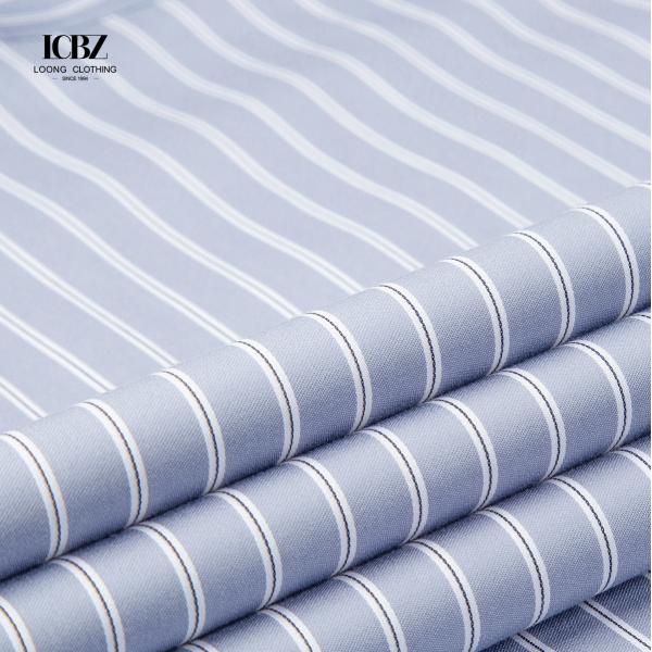 Double Pocket Dark Blue Sublimation Tattersall Korean Short Mermaid Dress Shirt for Men