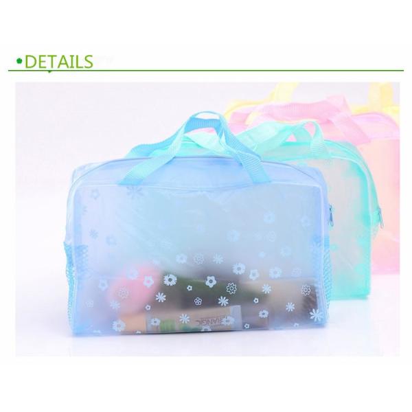 OEM Foldable PVC Cosmetic And Toiletry Bags Portable Makeup Bag With Zipper