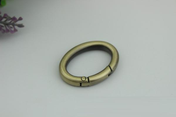Fashion Strong Zinc Alloy Purse Making Hardware Spring Opening O Rings 29MM For Strap