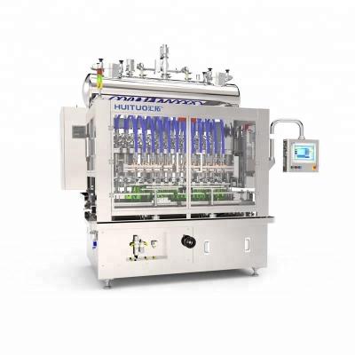 O PLC controla a máquina tampando química da garrafa de vidro