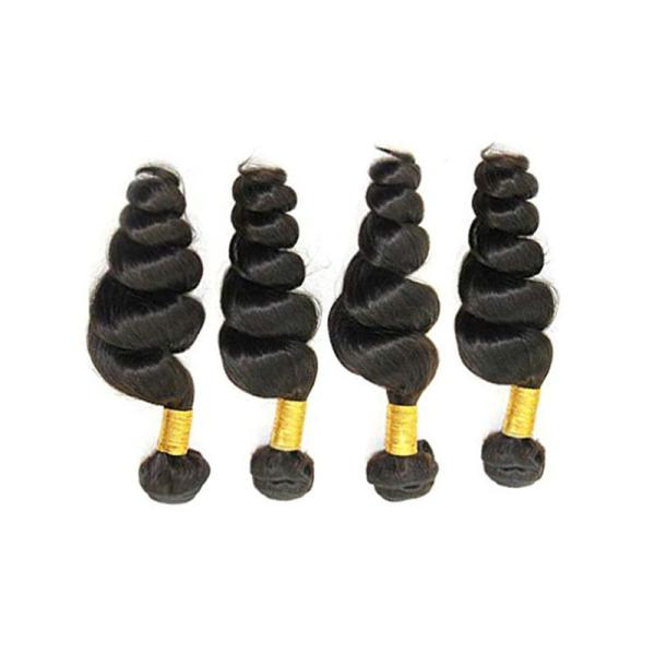 Cabelo encaracolado fraco natural do Virgin de Remy do brasileiro de Brown nenhum cabelo sintético