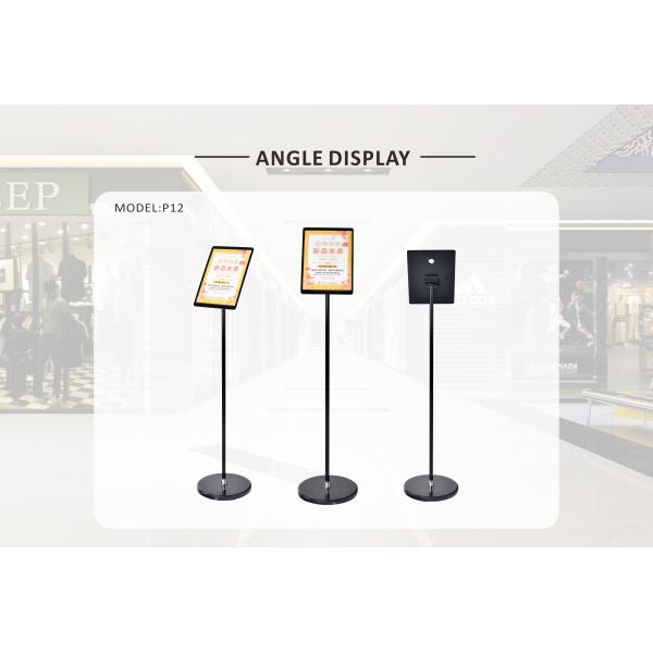 5.2kg Adjustable Sign Stand 1210x280mm Stainless Steel Pipe