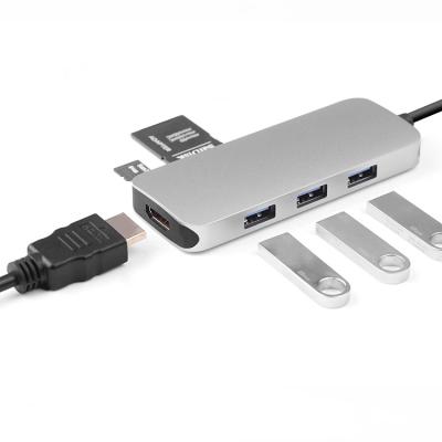 Tipo cubo fêmea do cabo HDMI female+3*USB3.0A female+SD female+T female+USB de HDMI AOC de c USB