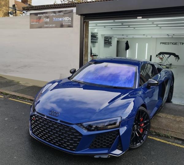 70% VLT Blue Reflective Chameleon Car Window Film 2mil PET