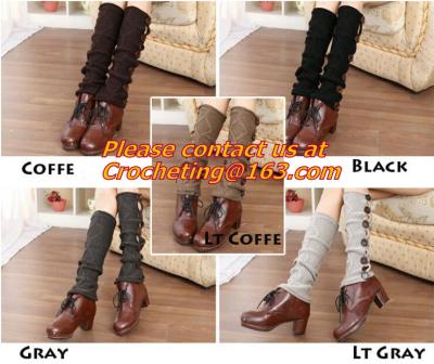 socks,leg warmers loose socks wool blend button down pierced decoration boot socks fashion