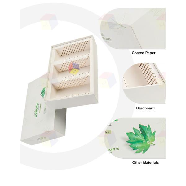 Creative Design Luxury Rigid Cardboard Paper Gift Tea Bag Box Packaging With Custom Design And Paper Tray