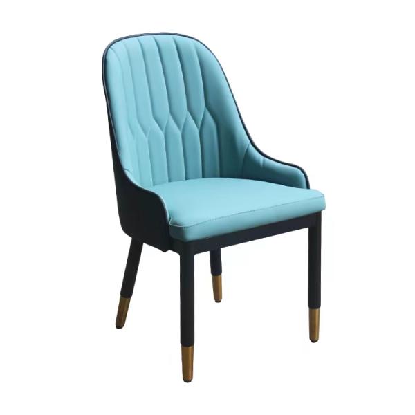 Custom Leather Solo Sofa Chair Four Feet Hotel Restaurant