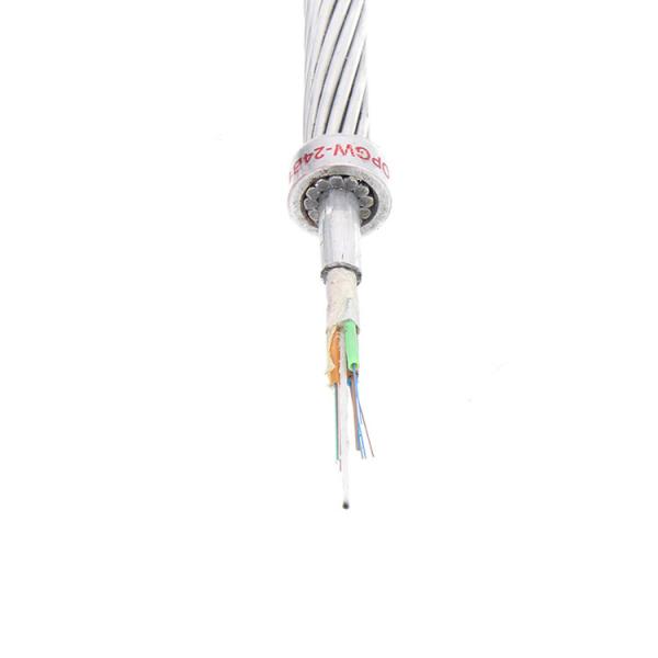 Single Mode G652d OPGW Fiber Optic Cable 18 Core  Optical Ground Wire