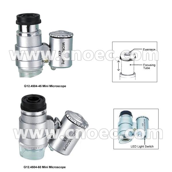 45x - ювелирные изделия микроскопа ультрафиолетового света СИД 60кс мини, микроскоп Г12.4504 украшений