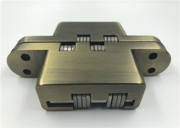Antique Brass Concealed Cabinet Hinges / Zinc Alloy Hidden Closet Door Hinges