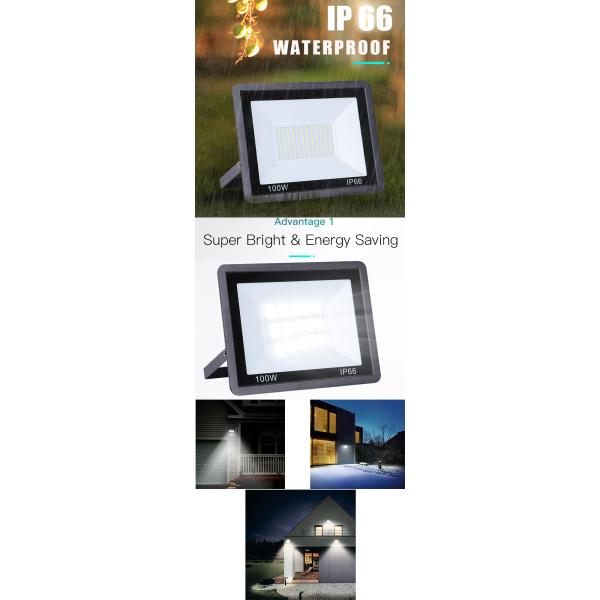 AC85-265V Cold Warm White Outside Industrial Led Flood Light 10W 20W 30W 50Watt