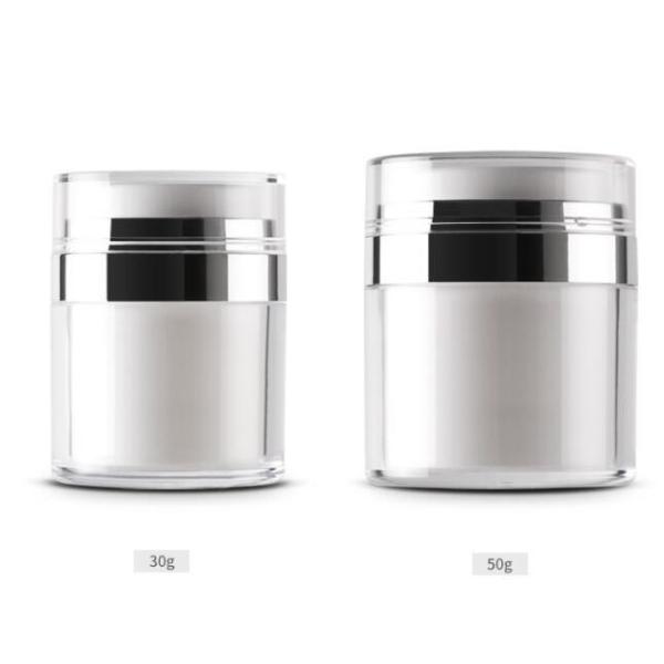 Round Shape Airless Jar Acrylic Pump Lotion Bottle for Skin Care Packaging 15g 30g 50g
