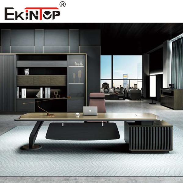 Extendable l сформировал современный исполнительный серый цвет Брауна офисной мебели стола