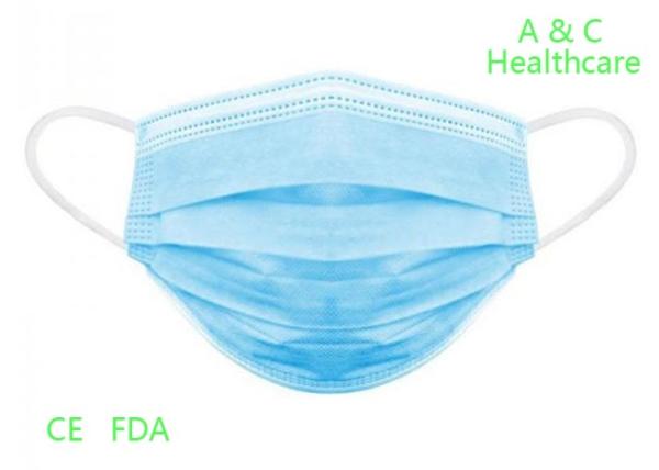 Triple Layer Surgical Mask Anti Fog Face Mask With Elastic Ear Loop