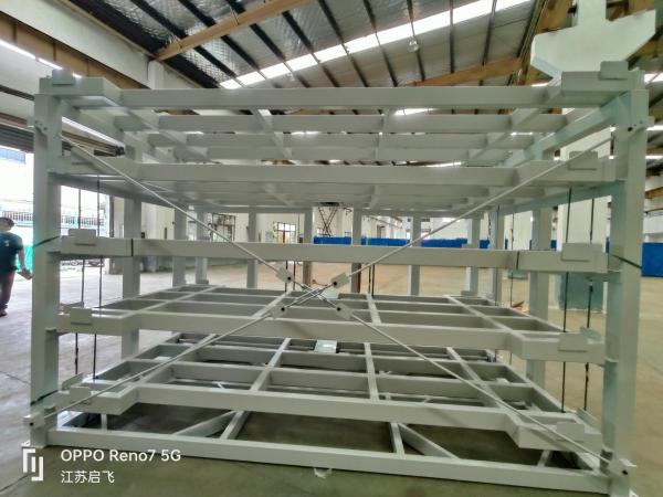 Powder Coating Horizontal Manually Roll out Sheet Metal Rack for Construction Plate