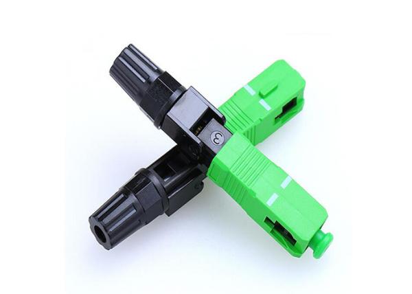 SC UPC SC APC 60mm Fiber Optic Connector , 0.3dB FTTH Fast Connector
