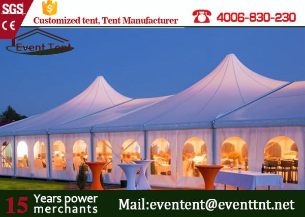 Folding Camping Tent White , High Peak Tension Tents With Roof Top Waterproof
