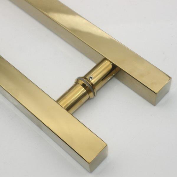 Ajoutez une touche d'or à votre salle de bain avec des poignées de porte en verre en acier inoxydable