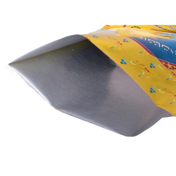 Gravure / Flexo Printed PP Woven Foil Food Bags For Potato / Rice Packaging