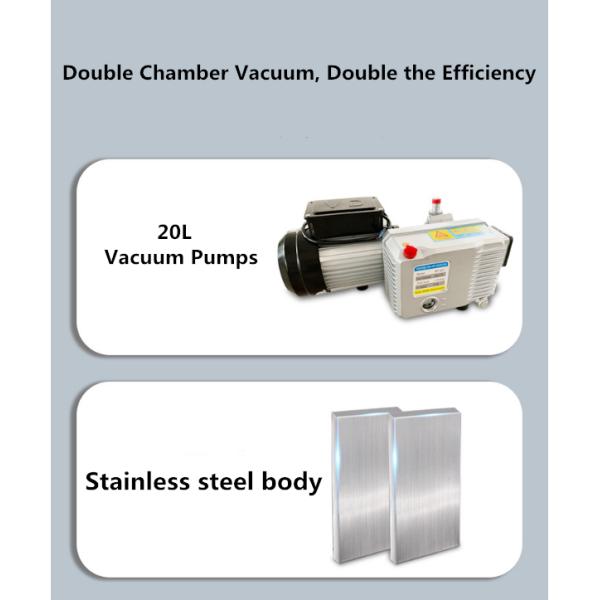 600x20mm Sealing Strip Size Double Chamber Fruit and Vegetable Vacuum Packing Machine