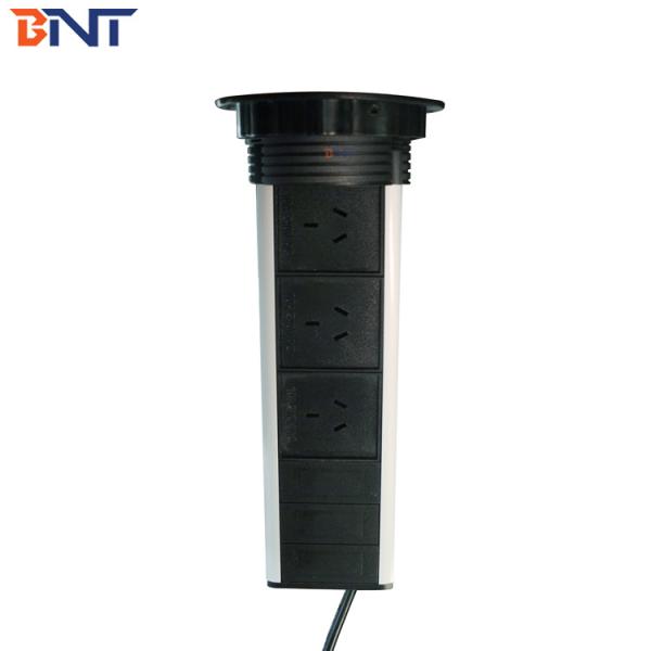 4 Way German Pop Up Sockets for Kitchen/Worktop Hidden Power Socket