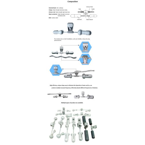 Optical Cable Fittings Stockbridge Vibration Dampers