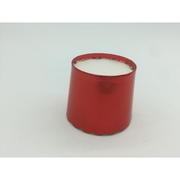 Blinking Red Foil Cupcake Holders / Wrappers Round Shape Greaseproof Not Retain Odors