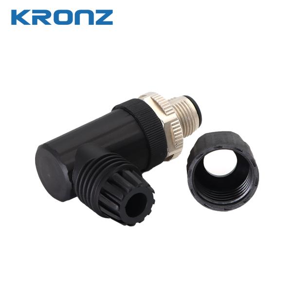 M12 Sensor Connector Angled Screw Waterproof IP67 Circular Connectors 5-pin A Code