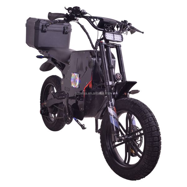 72V 100Ah 3000W Electric Fat Bike  with 450-500km Range 20inch Tire Lithium Battery Power Supply