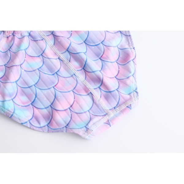 Printed UPF30 Off The Shoulder Swimsuit Girls Swimsuit For Summer Swimming