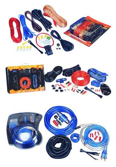 Transparent PVC 8 GA Car Audio Amplifier Wire Kit with 60A AGU Gold Fuse Holder 5meter Red Power cable