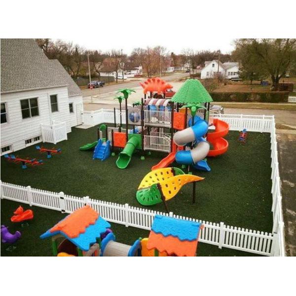 Empty Place Kids Outdoor Play Structure / Toddler Outside Play Set With Huge Slide