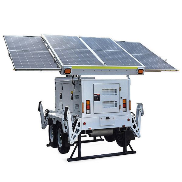 Eco Friendly Mobile Solar Light Tower 360 Degree Illumination Mining Operations Trailer Mounted Light Tower