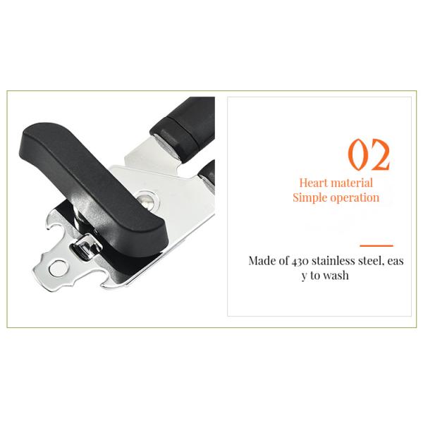 Strong Plastic Handle Manual Can Opener Key-Shaped Metal Bottle Opener for Kitchen